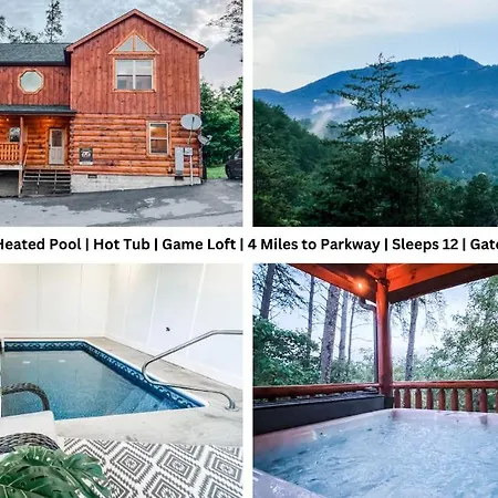 Indoor Heated Pool Hot Tub Cabin Sevierville Extérieur photo
